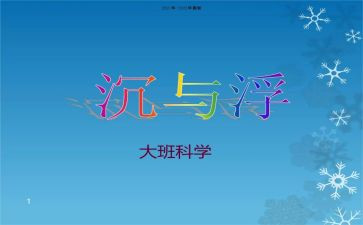小班沉与浮教学反思参考5篇