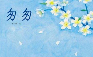 匆匆的读后感优秀7篇